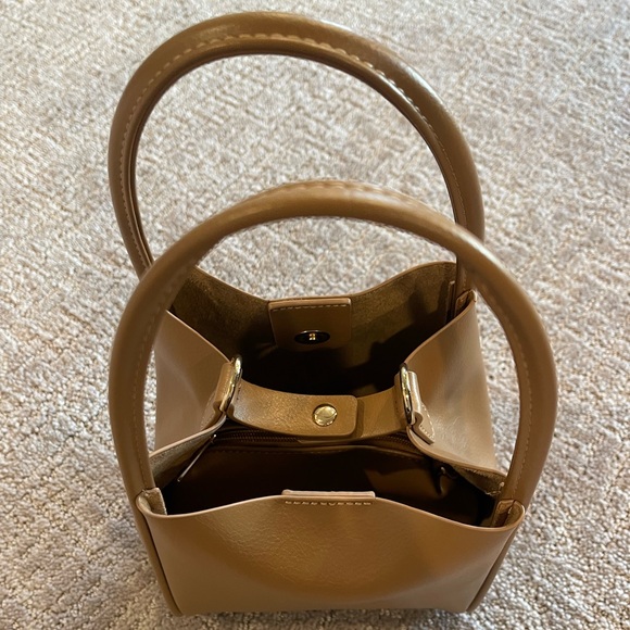 Anthropologie The Mini Hollace Tote, Removable Shoulder Strap Inner Pouch, Brown - Picture 8 of 16